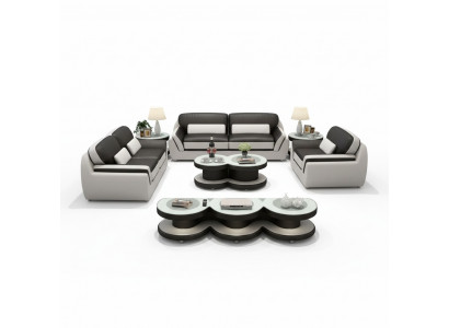 Designer sofa leather sofa suite 3-2-1 seater modern sofa living landscape
