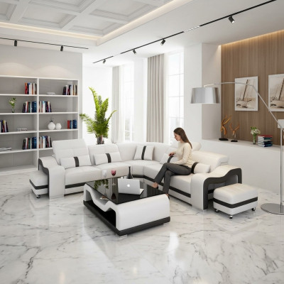 Leather sofa design sofa corner sofa L shape modern corner sofa upholstery