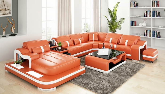 Design U-shaped corner sofa living landscape designer sofa leather sofa corner set upholstery