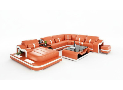 Design U-shaped corner sofa living landscape designer sofa leather sofa corner set upholstery