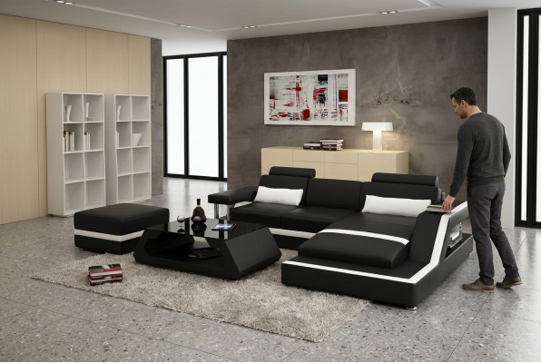 Living area designer sofa corner sofa L shape modern sofa corner suite