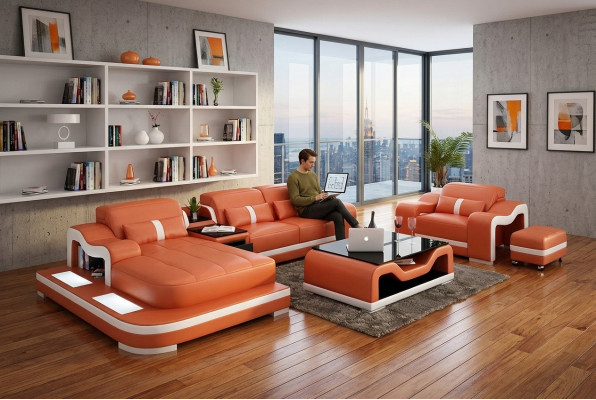 Modern sofa corner sofa L shape decor armchair coffee table stool corner sofa upholstery
