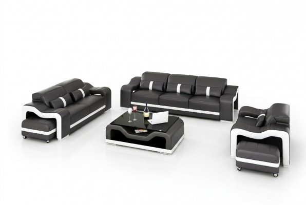 Sofa set 321 seater leather sofa modern sofa living room landscape designer