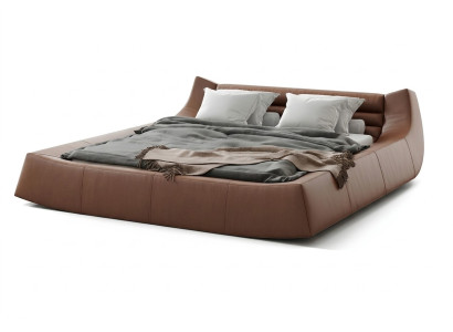 Designer bed double beds modern hotel leather fabric double bed