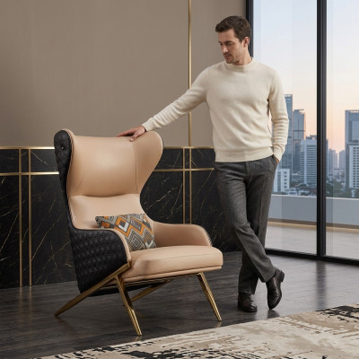 Armchair Designer Armchair Upholstered Armchair Modern Decorative Relaxing Leather Armchair Luxury