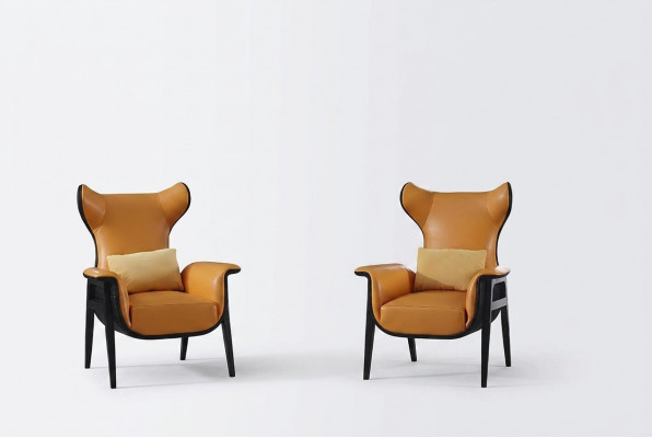 Modern armchair upholstery armchair relax wing sofa couch designer club