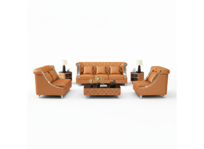 Design living landscape sofa set 3+2 seater leather sofa living room Chesterfield