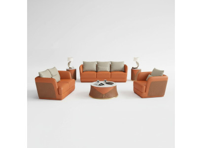 Italian designer living room furniture leather sofa couch set sofa couch set