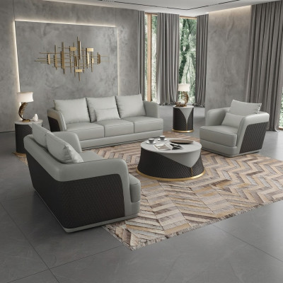 Sofa 3 Seater, Three-Seater Design Sofa, Leather Sofa, Modern Sofa, Couches
