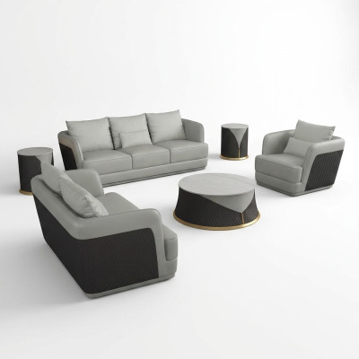 Sofa 3 Seater, Three-Seater Design Sofa, Leather Sofa, Modern Sofa, Couches