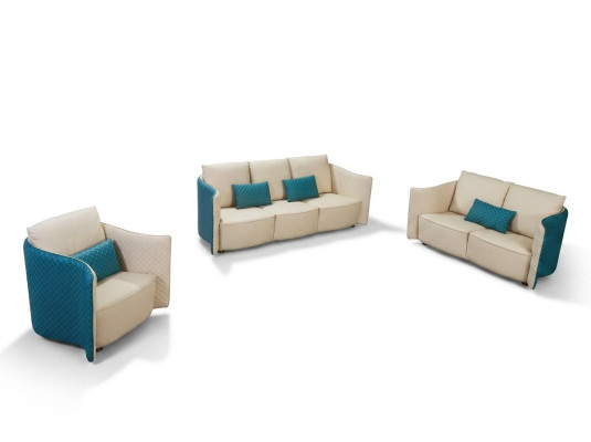 Three-seater Italian style sofa 3-seater modern sofa leather sofa couch