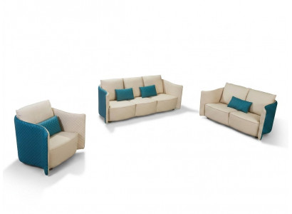 Three-seater Italian style sofa 3-seater modern sofa leather sofa couch
