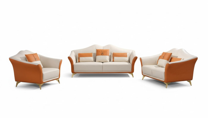 Chesterfield sofa set upholstered seat furniture 2-piece set 3+2 seater new