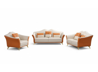 Chesterfield sofa set upholstered seat furniture 2-piece set 3+2 seater new