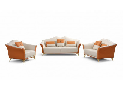 Chesterfield sofa set upholstered seat furniture 2-piece set 3+2 seater new