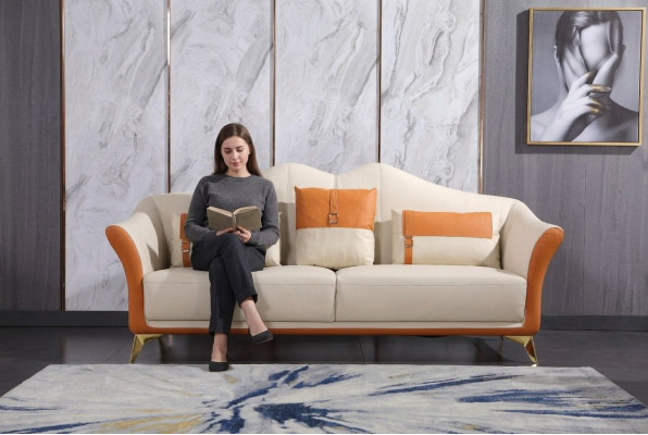 Classic three-seater sofa, 3-seater design sofas, Italian style couch