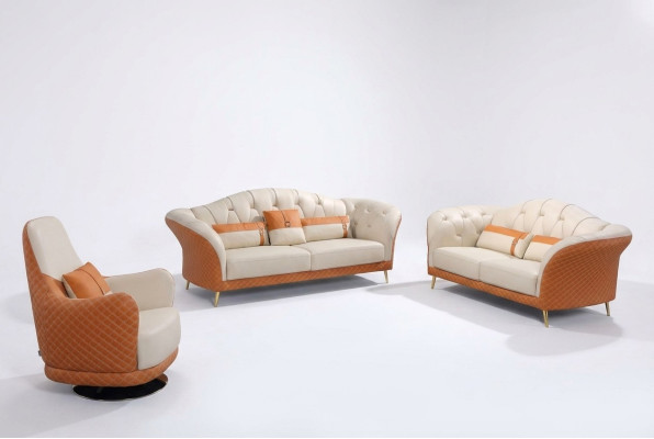 Exclusive Upholstered Designer Furniture 32-Seater Sofa Set 2-Piece Living Landscape