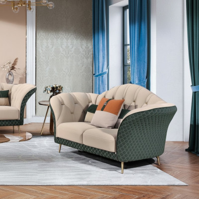 Three-seater Italian style furniture sofa 3-seater modern sofa leather sofa couch