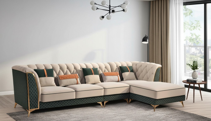 Sectional sofa L-shaped modern sofa leather sofa corner suite upholstered living landscape