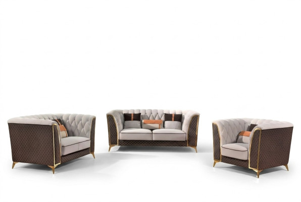 Three-seater sofa, 3-seater designer leather sofa, three-seater Italian style furniture