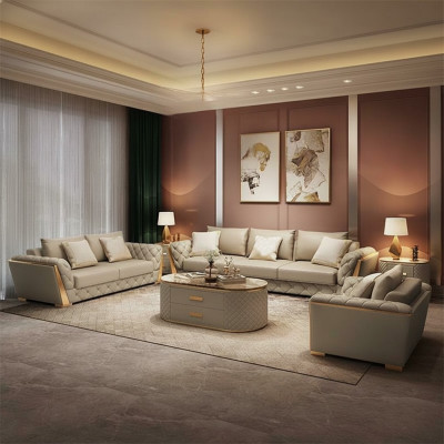 Leather sofa couch upholstery set 321 seater complete set seat cushion sets