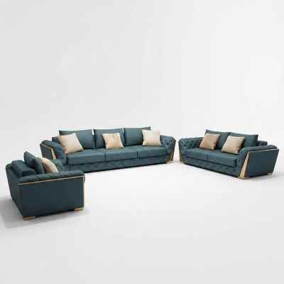 Modern sofa 3-seater living landscape designer couches seat cushion new