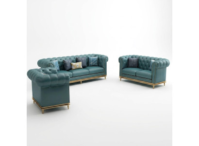 Chesterfield sofa set upholstery seating suites 2-piece set 3+2 seater new couch