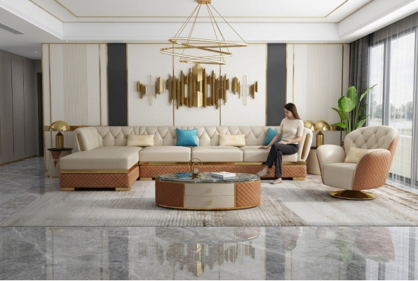 Exclusive corner sofa furniture living room couch upholstery luxury sofa corner ensemble