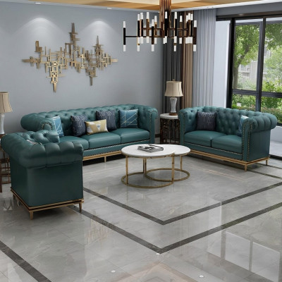 Chesterfield Sofa Couch Upholstered Couch 3-Seater Couches Upholstery Leather New