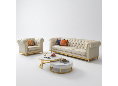 Design living area sofa set 3+1 seater leather sofa living room