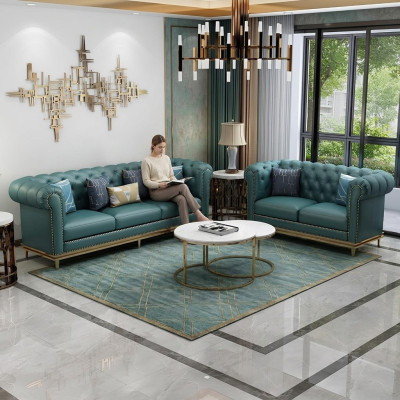 Sofa set 3+2 seater leather sofa modern sofa designer sofa new Chesterfield