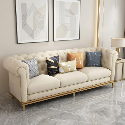 Classic three-seater sofa 3-seater design Chesterfield Italian style