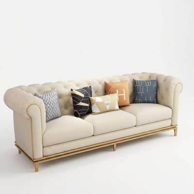Classic three-seater sofa 3-seater design Chesterfield Italian style