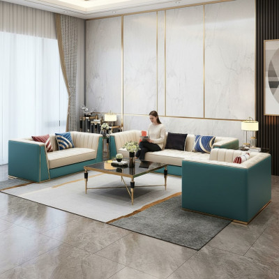 Designer sofa set leather sofa 3-2-1 seater decorative modern sofa