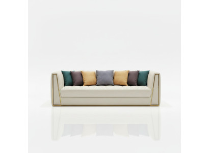 Three-seater living landscape modern sofa 3-seater leather sofa designer