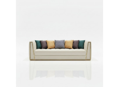 Three-seater living landscape modern sofa 3-seater leather sofa designer