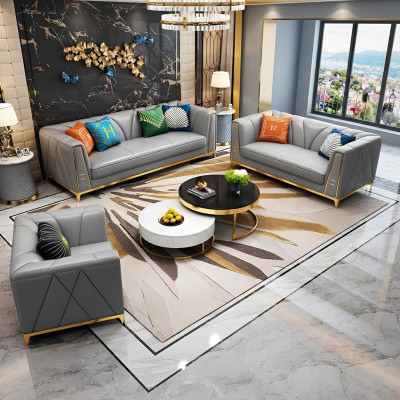 2-piece upholstery sofa set, 3+2 seater, new leather couch sofa