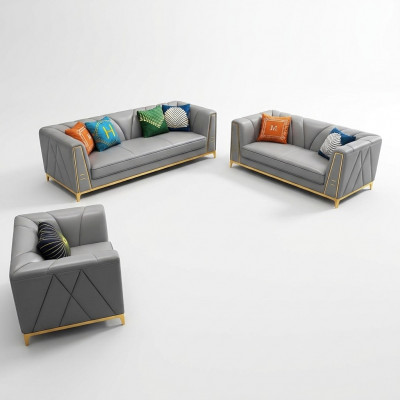 2-piece upholstery sofa set, 3+2 seater, new leather couch sofa