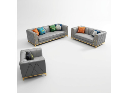 2-piece upholstery sofa set, 3+2 seater, new leather couch sofa
