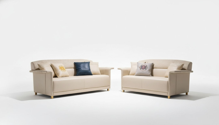 Modern leather sofa set upholstery suite, 2-piece set, 3+2 seater living room seating