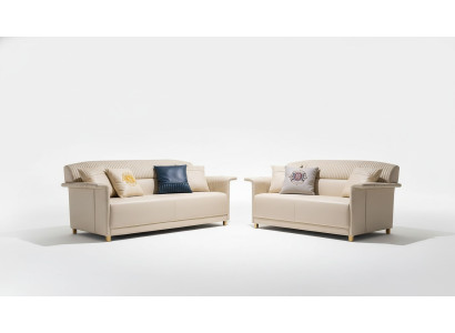 Modern leather sofa set upholstery suite, 2-piece set, 3+2 seater living room seating