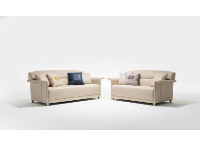 Modern leather sofa set upholstery suite, 2-piece set, 3+2 seater living room seating