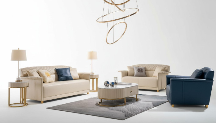 Living Room Designer Sofa Sofa Set 3+2+1 Seater Leather Sofa Modern