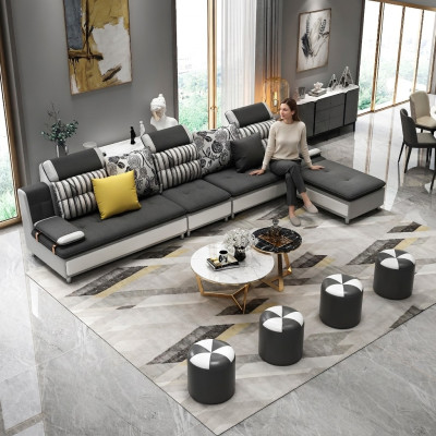Living area corner sofa L-shape modern sofa leather sofa corner sofa upholstery