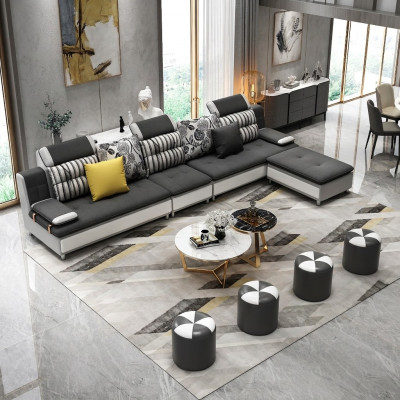 Living area corner sofa L-shape modern sofa leather sofa corner sofa upholstery