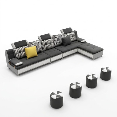 Living area corner sofa L-shape modern sofa leather sofa corner sofa upholstery