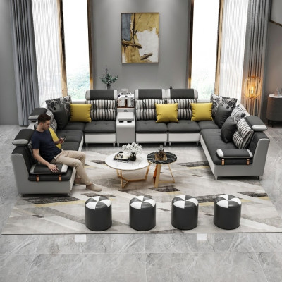 Leather sofa corner sofa U-shape modern sofa leather sofa corner sofa upholstery