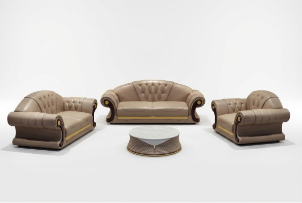 Chesterfield Sofa Classic Couch Set 3-Piece Couch Set Seat Cushion