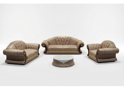 Chesterfield Sofa Classic Couch Set 3-Piece Couch Set Seat Cushion