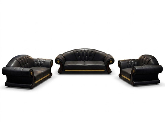 Chesterfield Sofa Set Complete Set Sofa 6-piece Seat Cushion Side Table Table